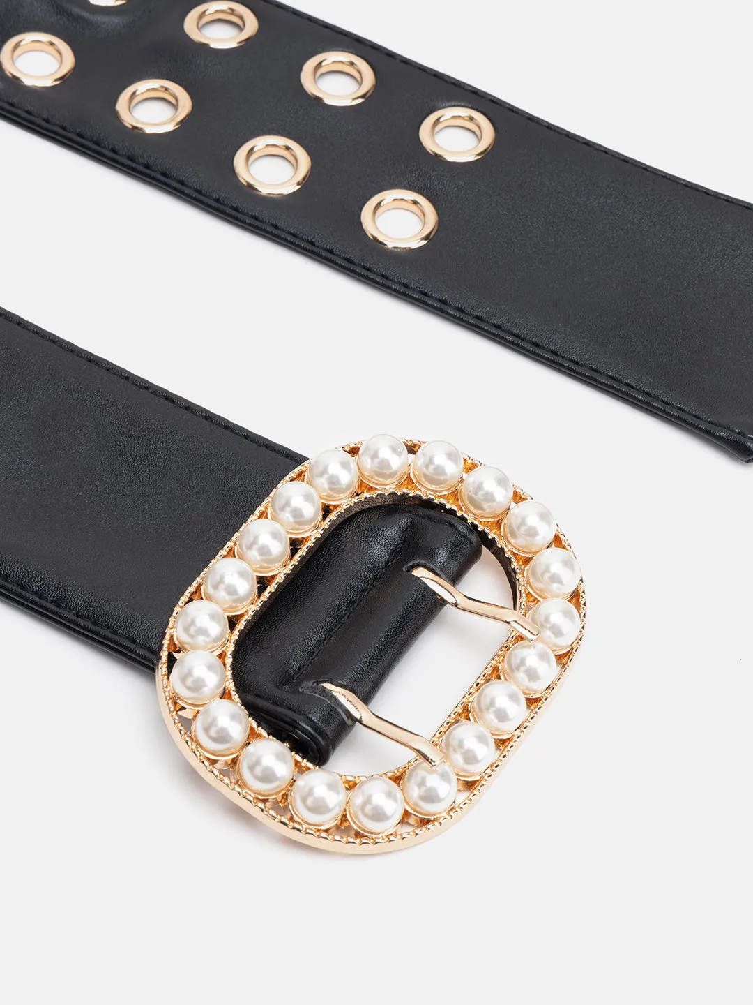 Eyelet Decor Embellished Belt