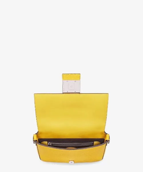 Fendi Baguette Yellow Leather Bag