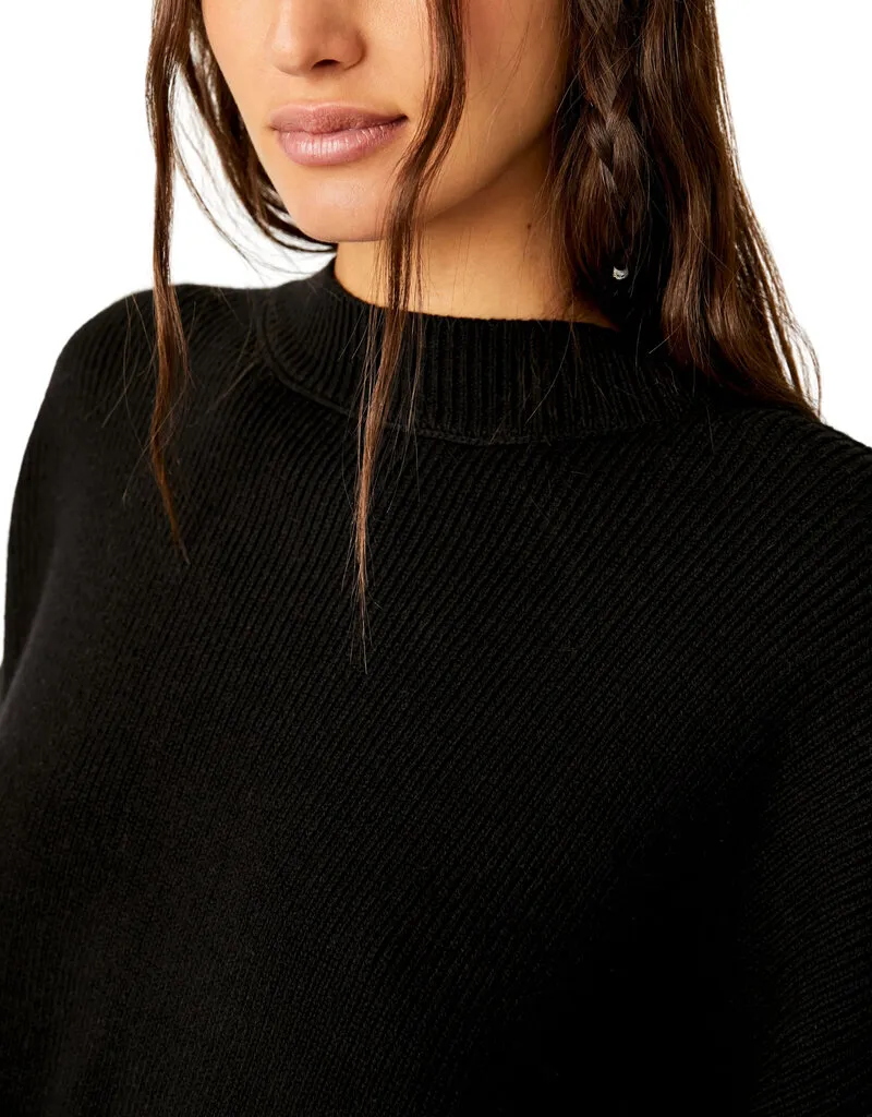 Free People Easy Street Crop Pullover - Black