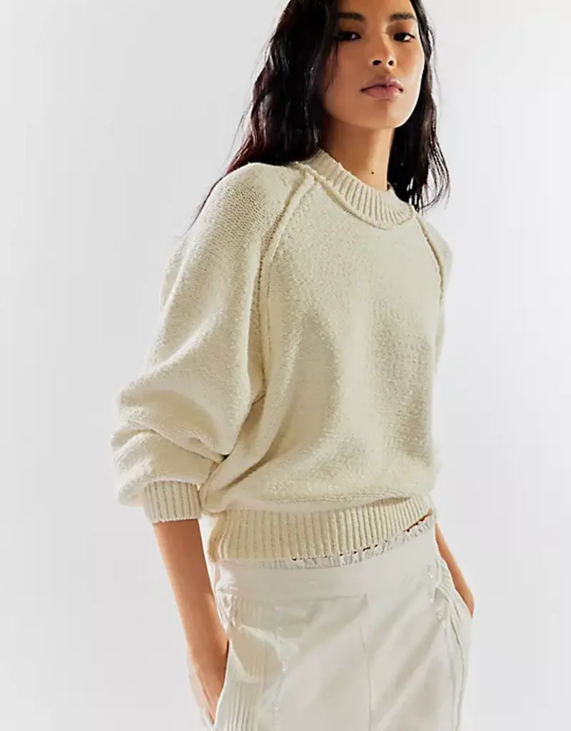 Free People Riley Pullover - Ivory