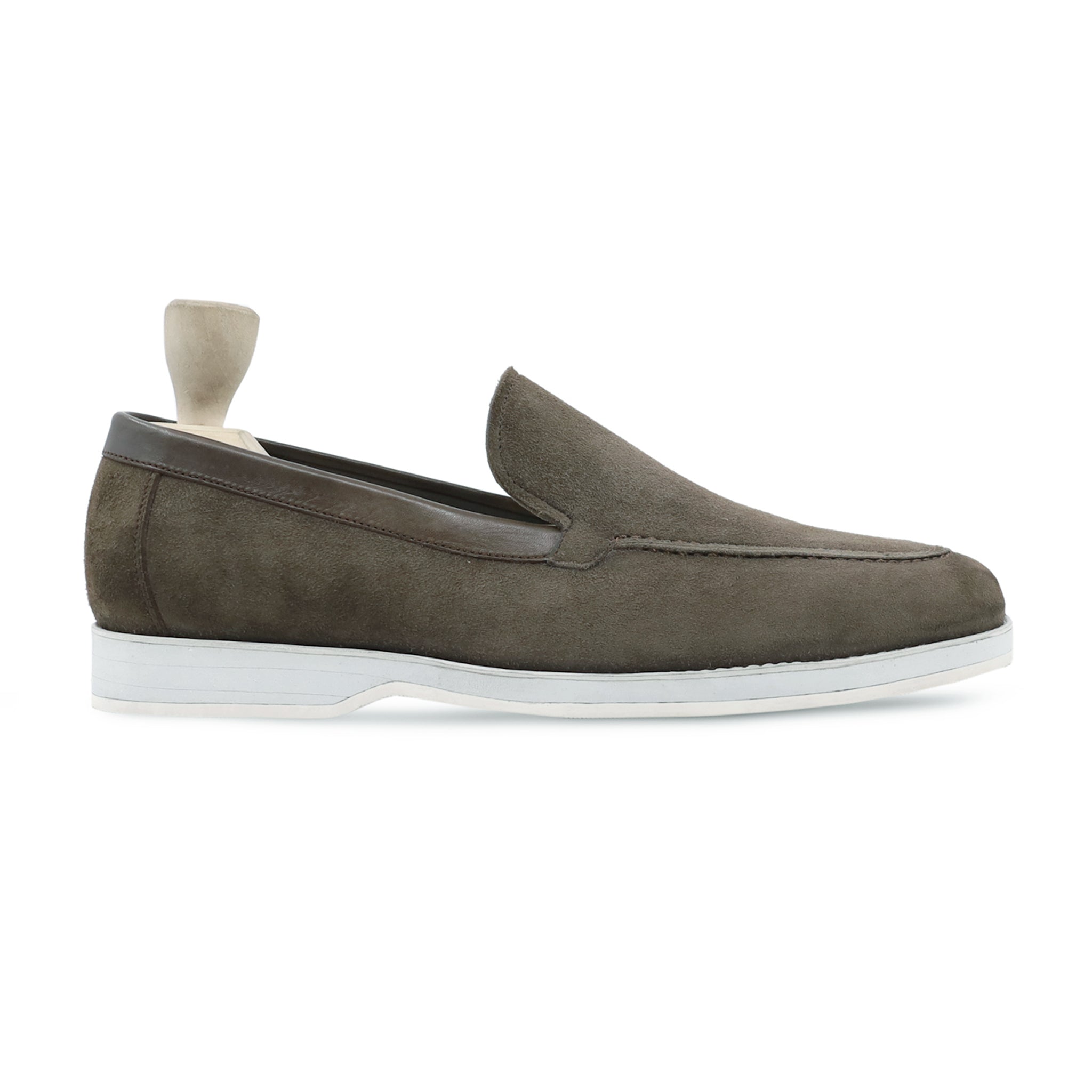 Gyor - Men's Charcoal Grey Kid Suede Loafer