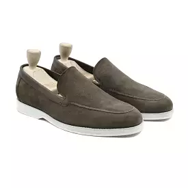 Gyor - Men's Charcoal Grey Kid Suede Loafer