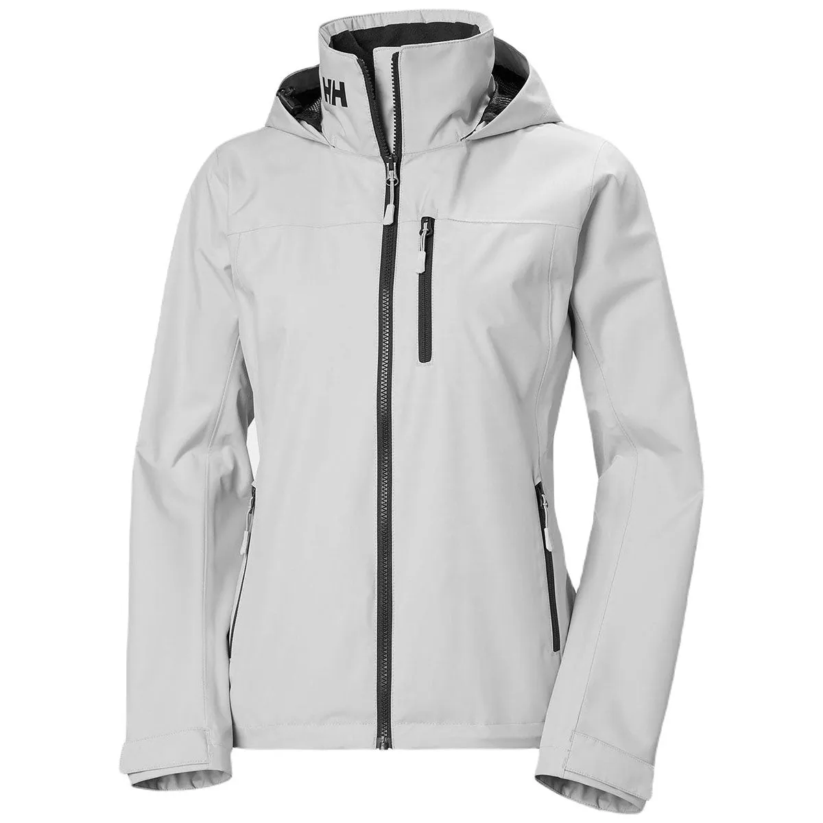 Helly Hansen Women's Grey Fog Crew Hooded Jacket 2.0