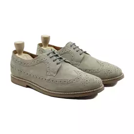 Hemat - Men's Grey Kid Suede Derby Shoe