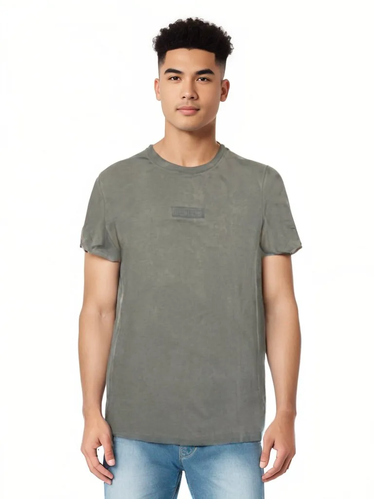 HENLEYS MEN'S MICRO STAPLE DARK GREY TEE