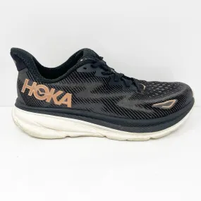 Hoka One One Womens Clifton 9 1127896 BRGL Black Running Shoes Sneakers Sz 9.5 B