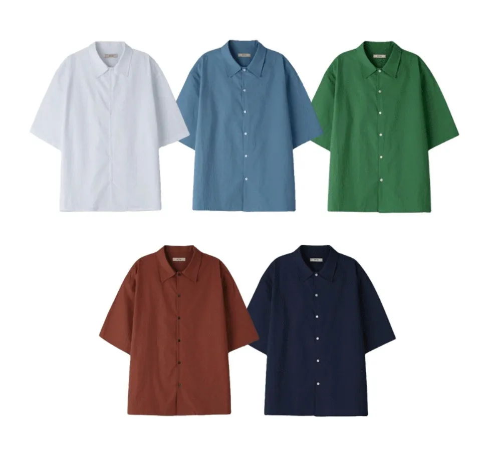 HUE  |[Huecloset]★Fisher Split Half Shirt (5color)