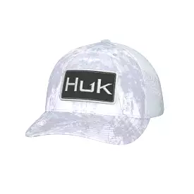 'Huk' Men's Mid Profile Trucker Hat - Mossy Oak Stormwater Bonefish