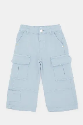 Infant Girls Blue Baggy Jeans