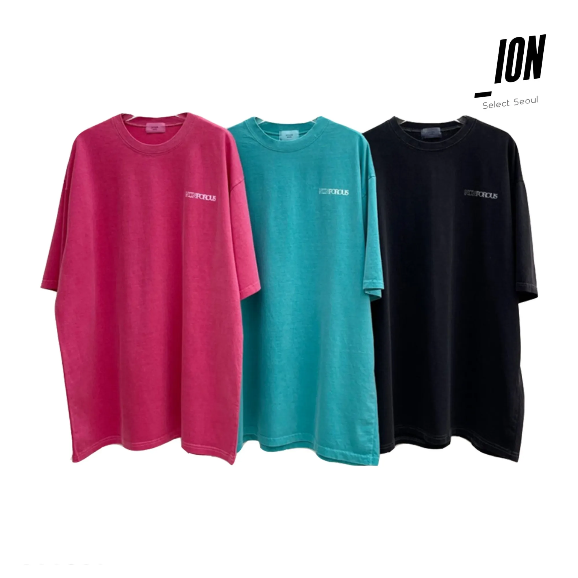 IONSEOUL  |Unisex Street Style Cotton Oversized Logo T-Shirts