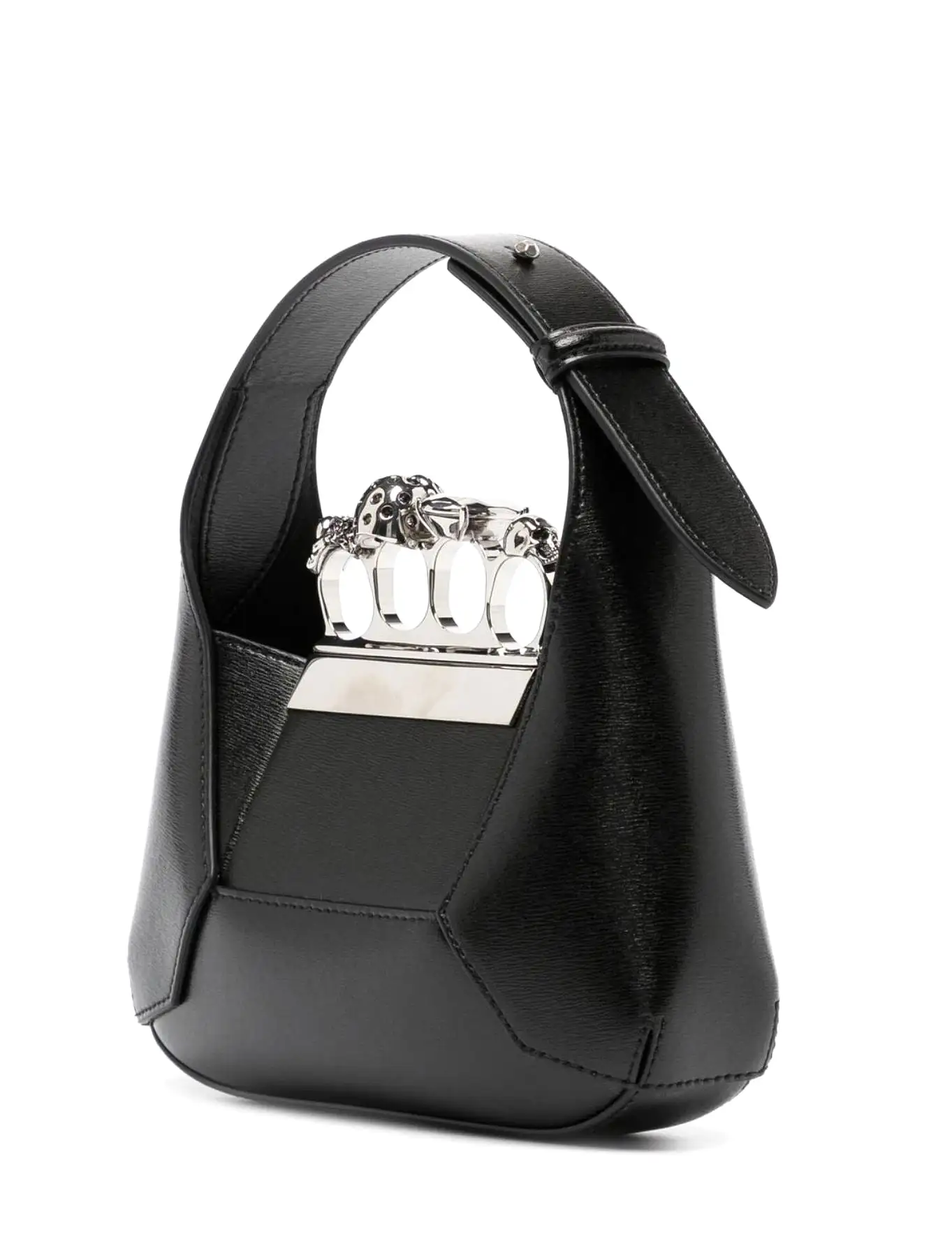 Jewelled Hobo Mini, Black/Silver