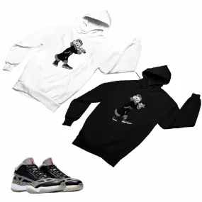 Jordan 11 Black Cement Matching Custom Designed HoodiesJD 11-5-8-8