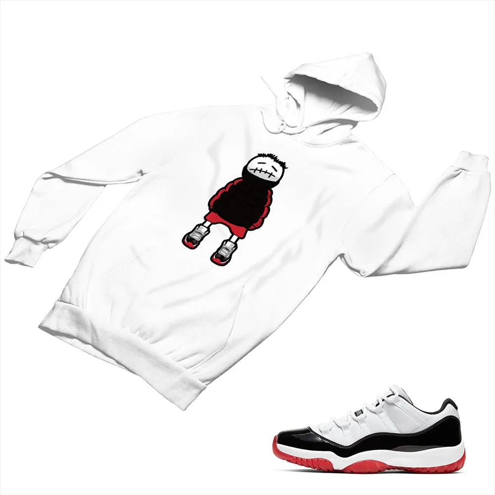 Jordan 11 White Bred Matching Custom Designed Hoodies JD 11-5-7-15