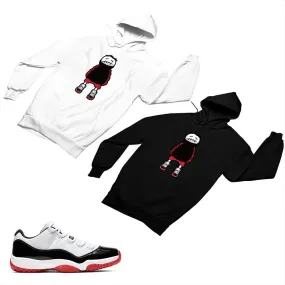 Jordan 11 White Bred Matching Custom Designed Hoodies JD 11-5-7-15