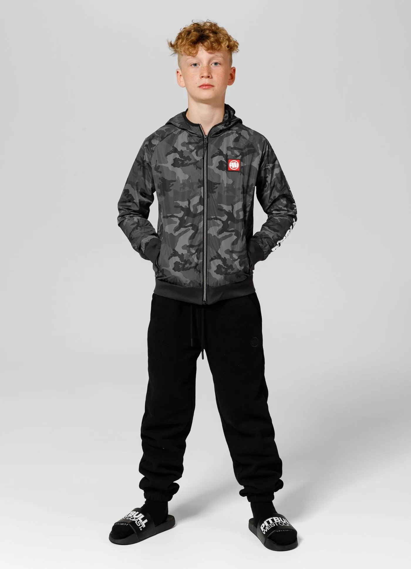 Kids transitional hooded jacket Athletic Sleeve Junior