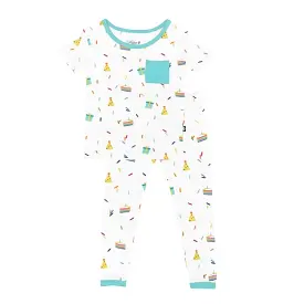 Kyte Baby Short Sleeve with Pants Pajamas in Cloud Party