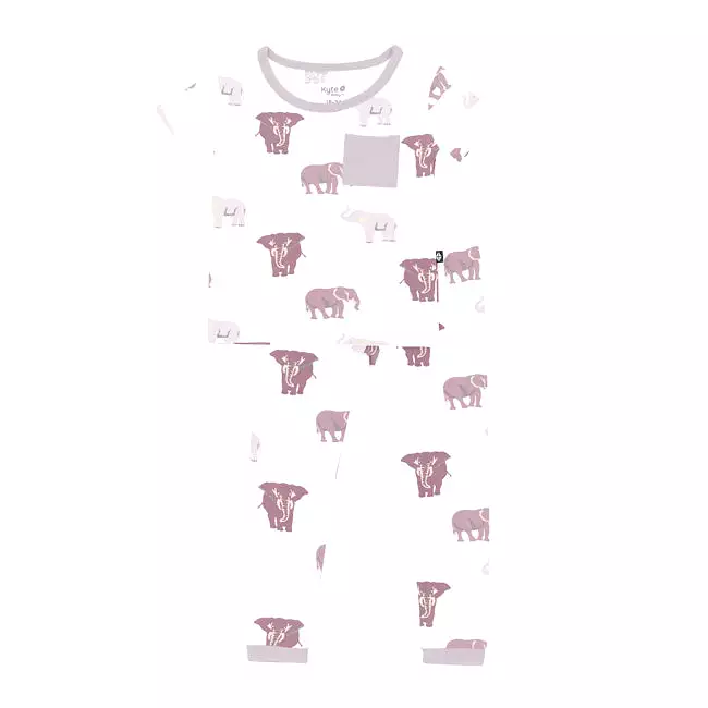 Kyte Baby Short Sleeve with Pants Pajamas in Elephant