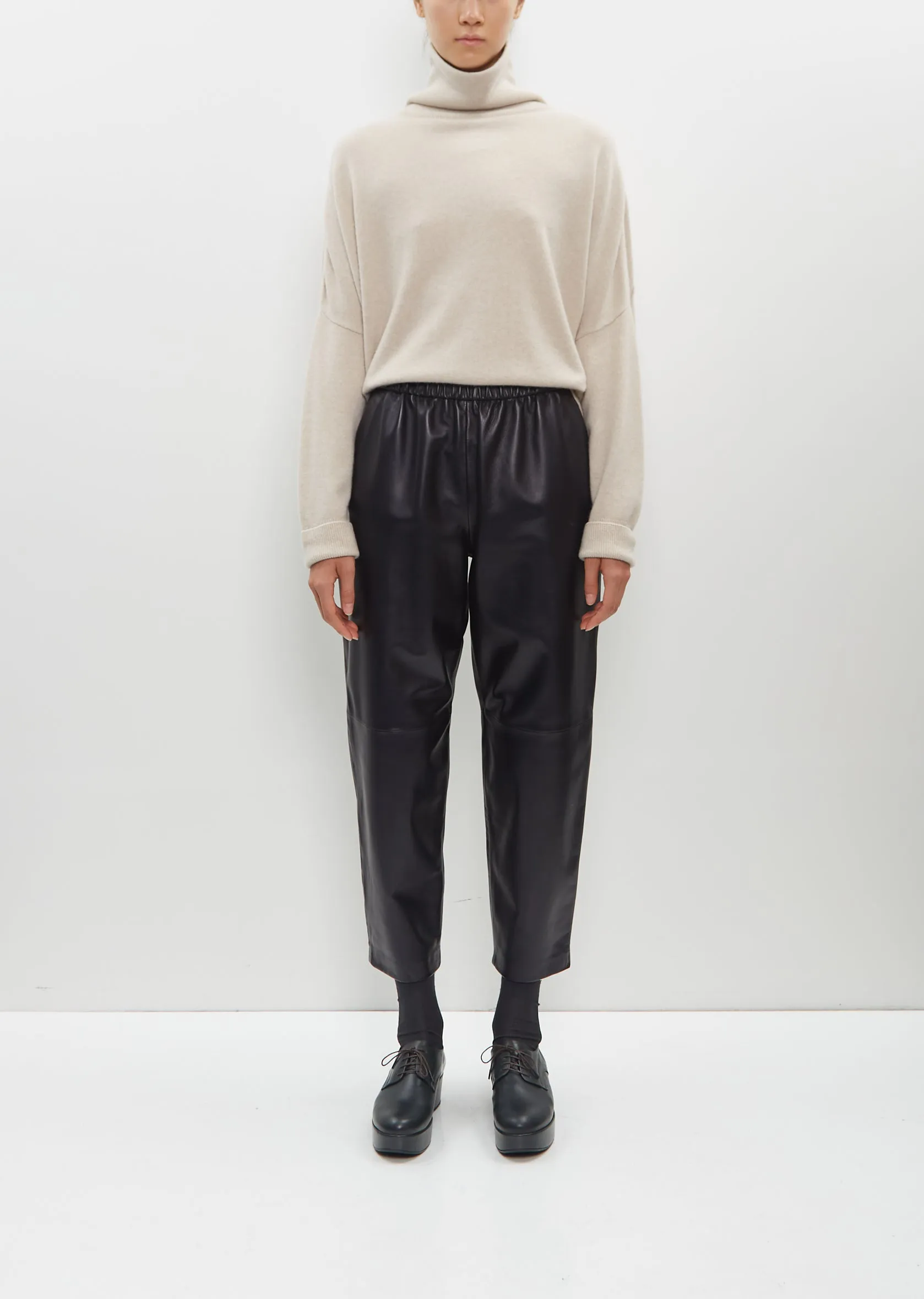 Leather Carrot Pants