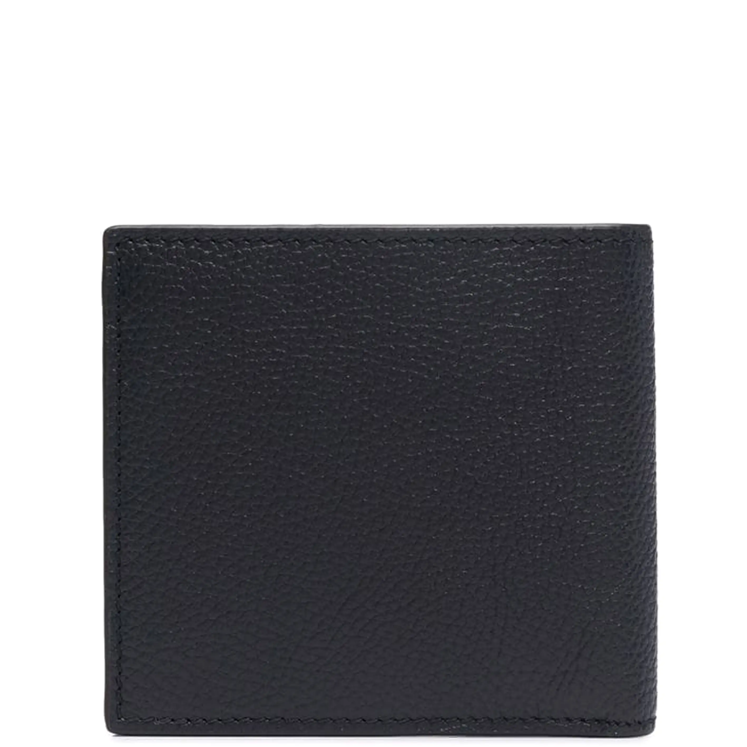 Logo Bi Fold Wallet, Grained Black