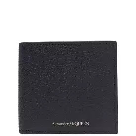 Logo Bi Fold Wallet, Grained Black