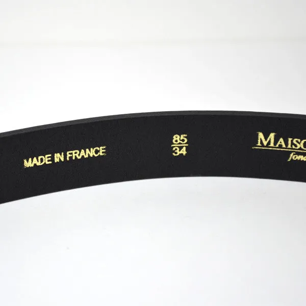 Maison Boinet - Slim Calf Leather Belt - Black