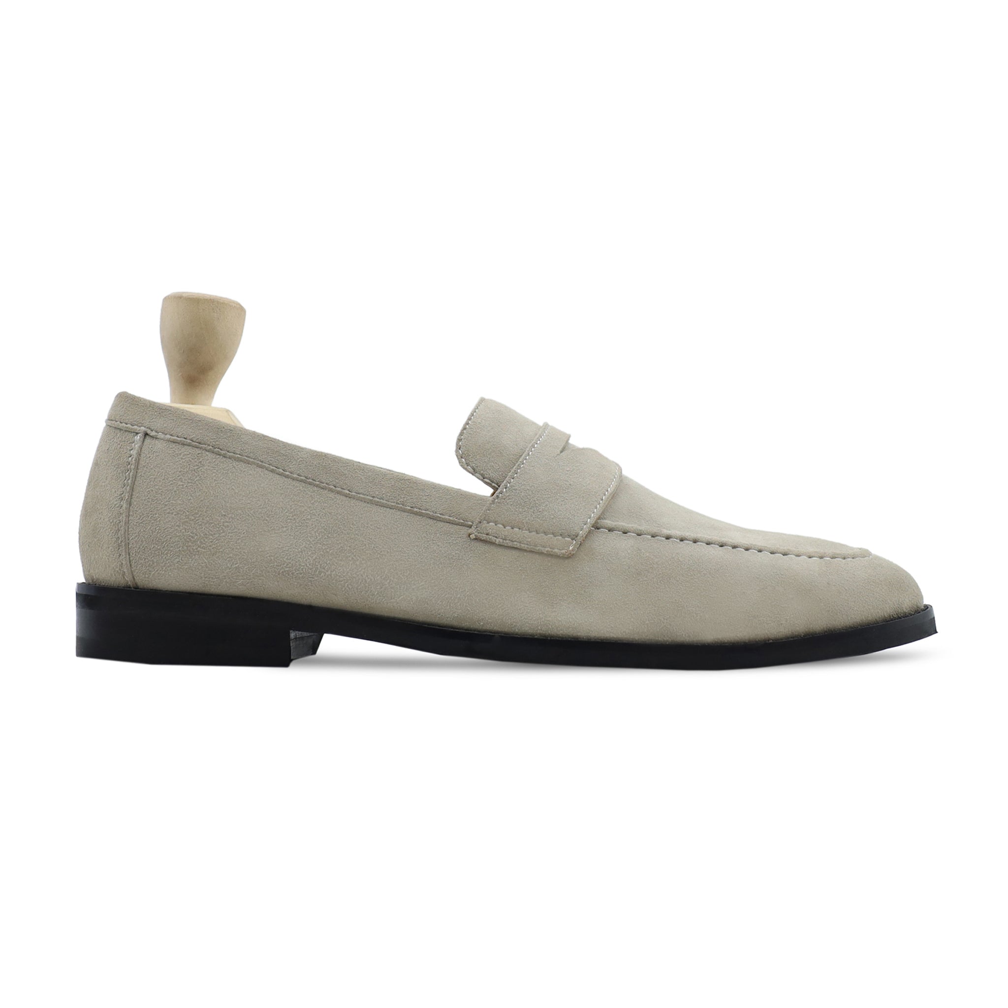 Manaslu - Men's Steel Grey Kid Suede Loafer