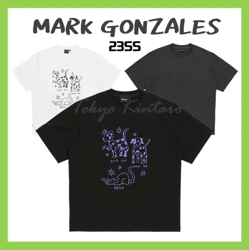 Mark Gonzales  |Unisex Street Style Short Sleeves Logo T-Shirts