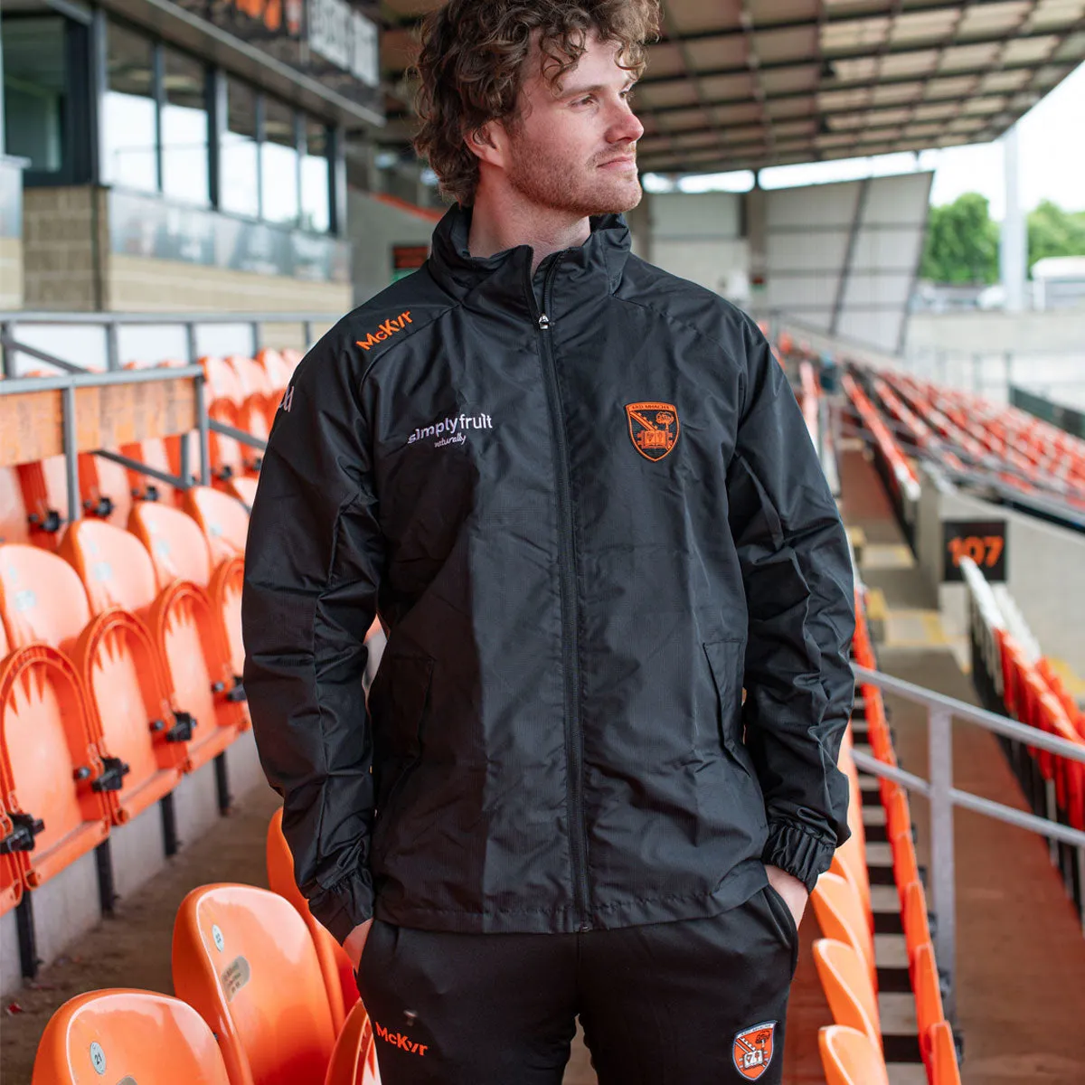 Mc Keever Armagh GAA Official Vital Rain Jacket - Adult - Black/White