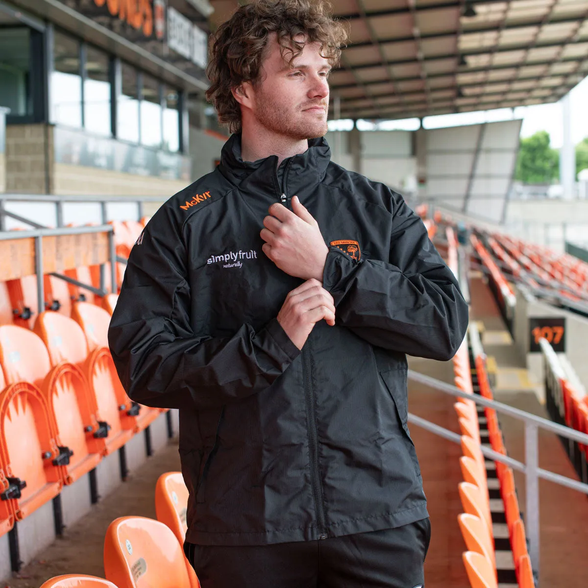 Mc Keever Armagh GAA Official Vital Rain Jacket - Adult - Black/White