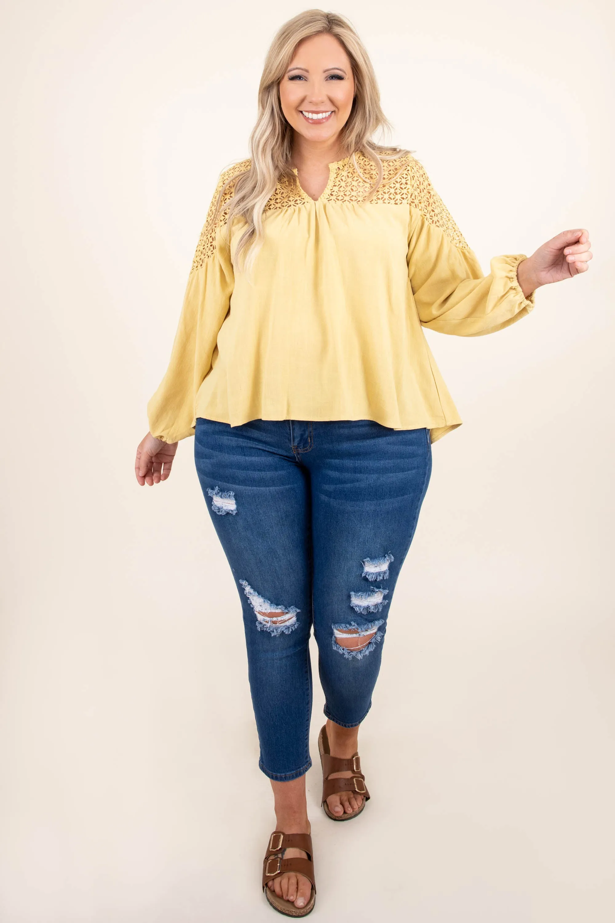 Naturally Beautiful Top, Marigold