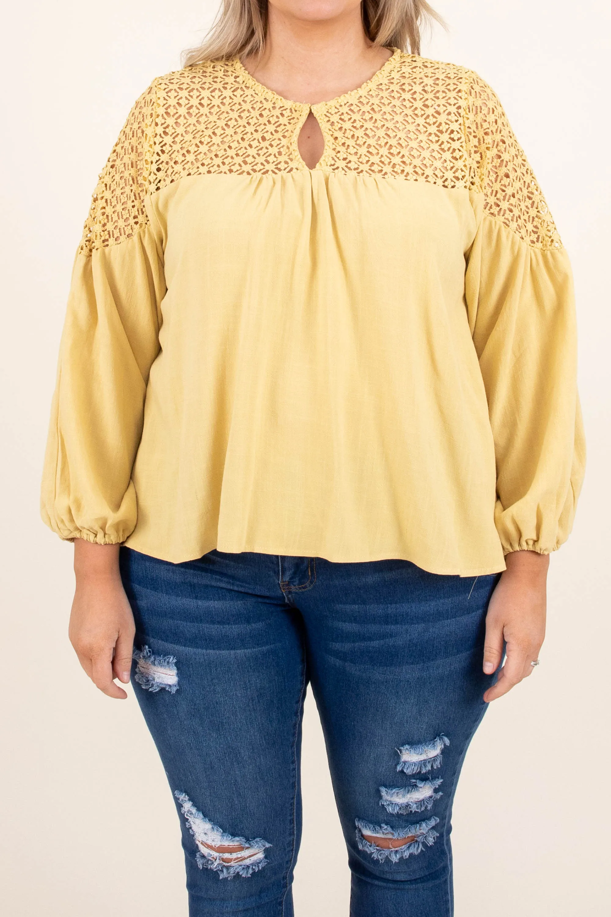 Naturally Beautiful Top, Marigold