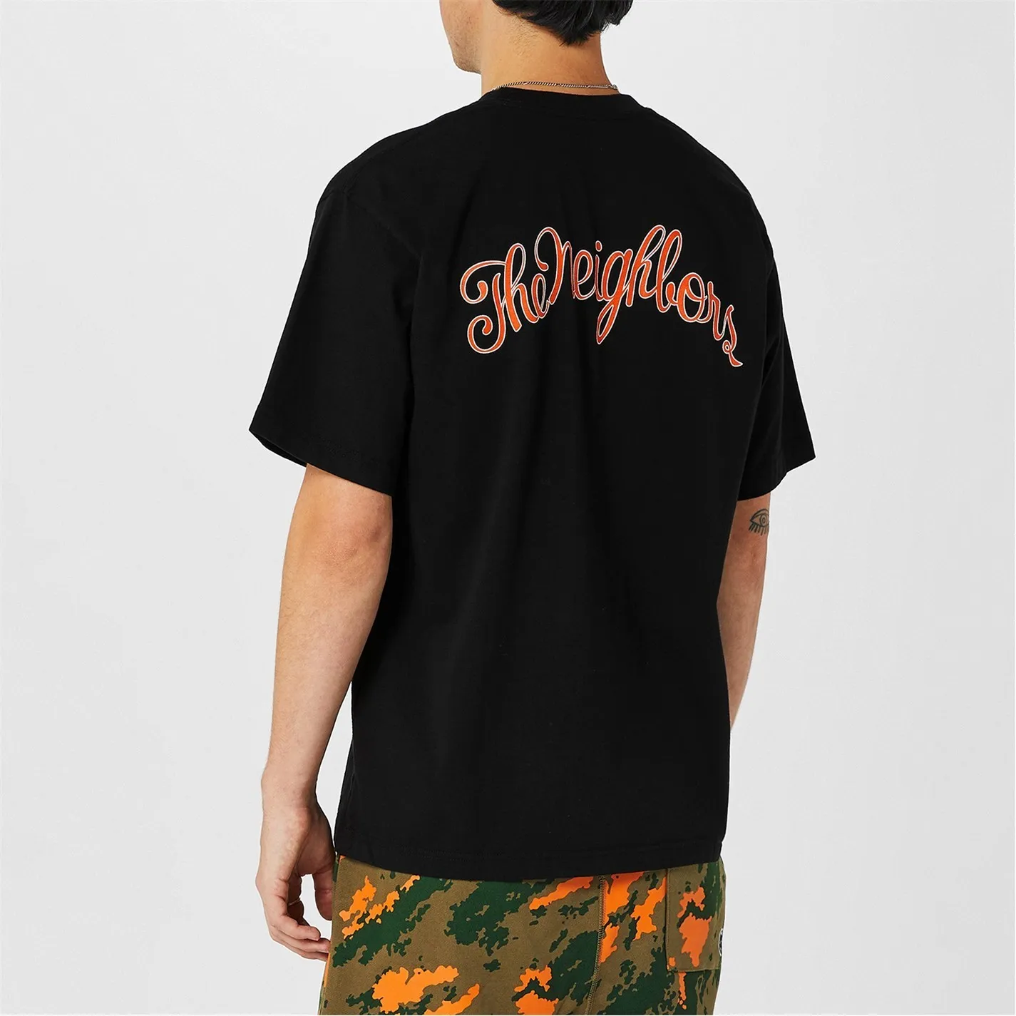 NEIGHBORHOOD  |Crew Neck Street Style Plain Cotton Short Sleeves Logo