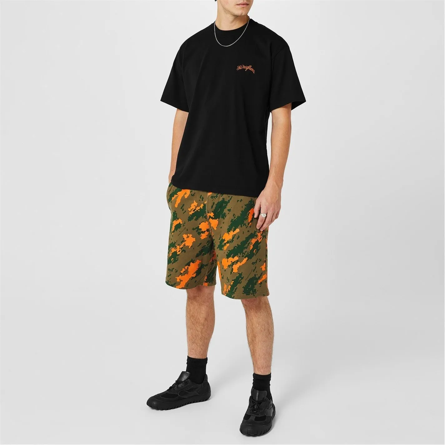 NEIGHBORHOOD  |Crew Neck Street Style Plain Cotton Short Sleeves Logo