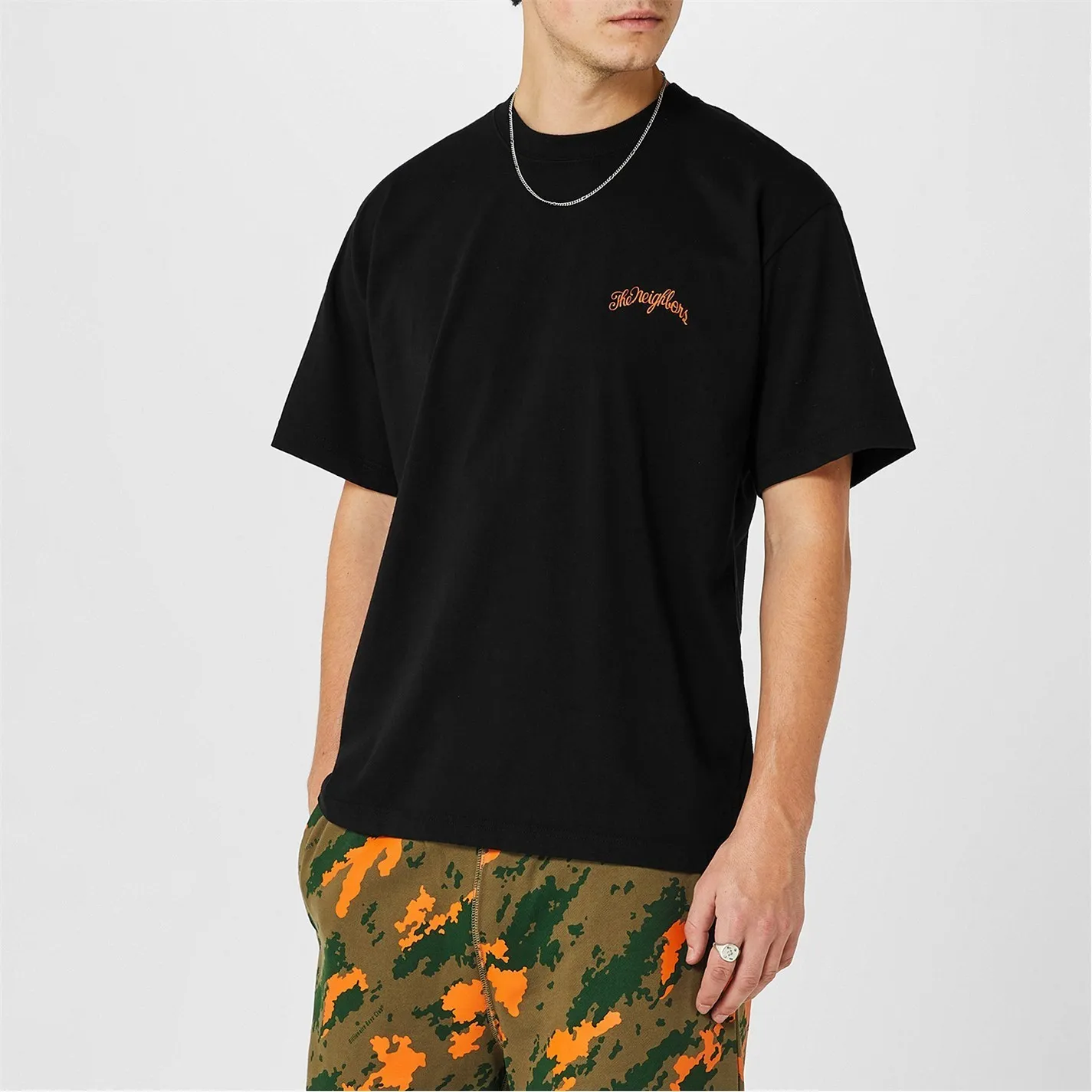 NEIGHBORHOOD  |Crew Neck Street Style Plain Cotton Short Sleeves Logo