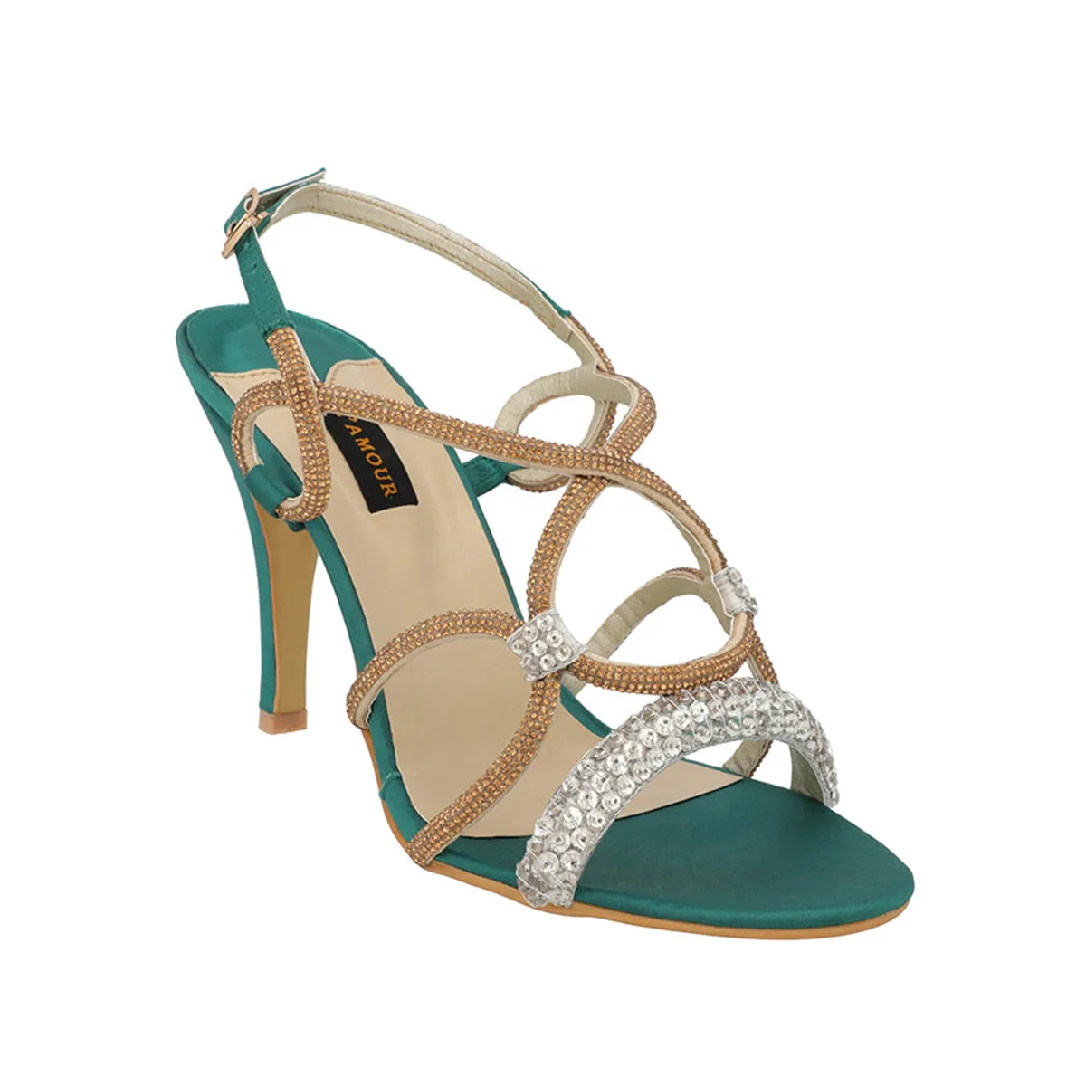 Norah Heels - Emerald Green