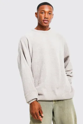 Oversized Chenille Crew Neck Sweater