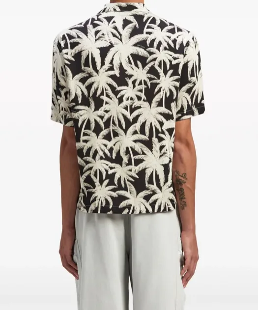 Palm Angels  |Flower Patterns Street Style Short Sleeves Logo Shirts