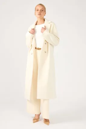 Perfect Stranger Ultimatum Long Line Coat Cream