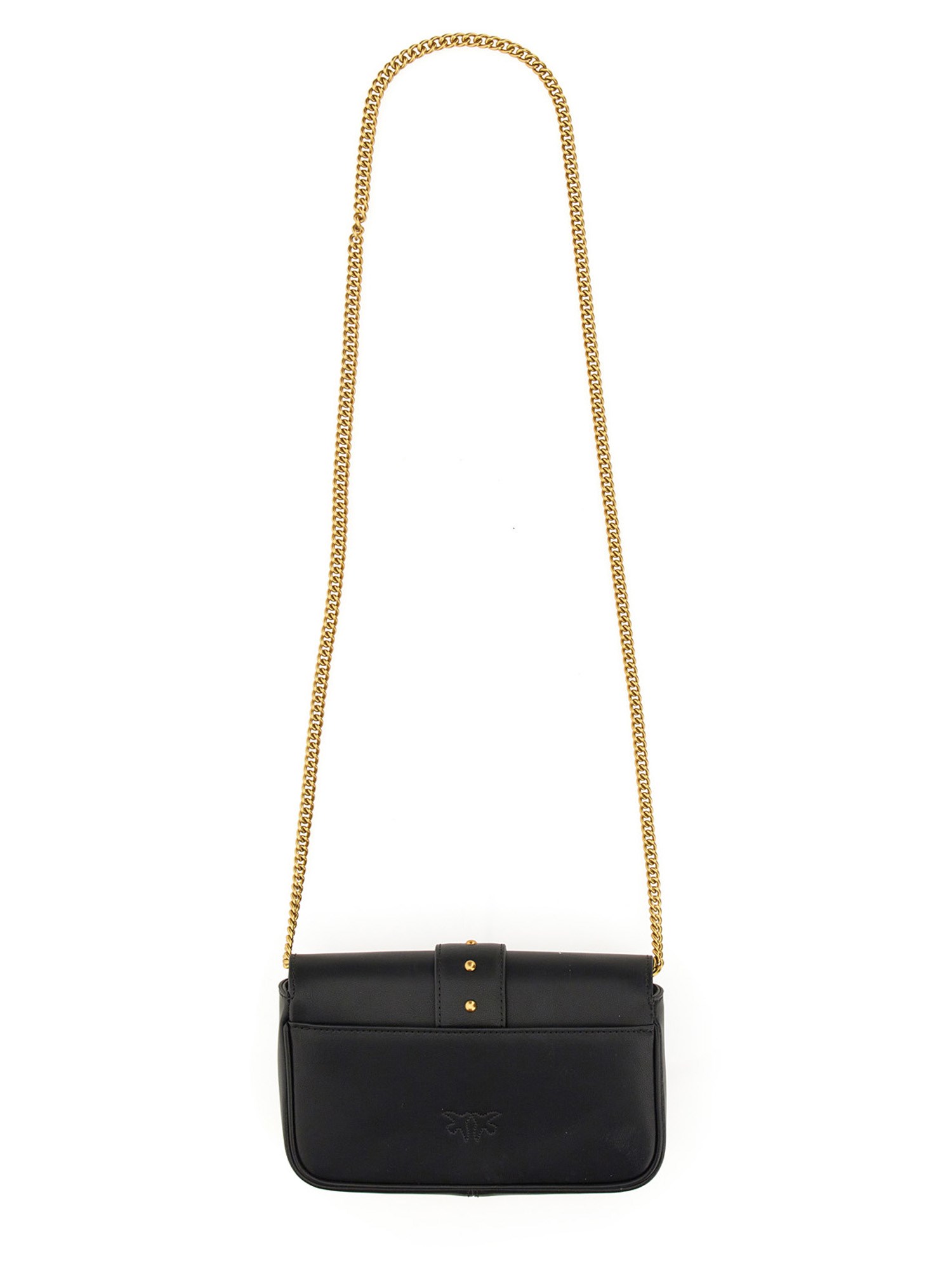 PINKO    POCKET LOVE ONE LEATHER BAG