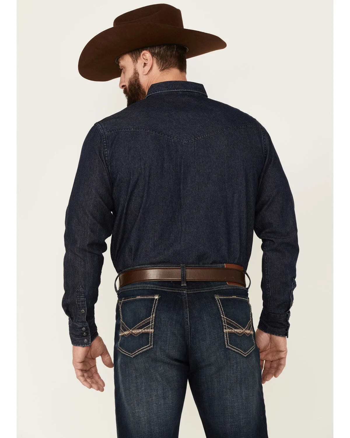 Product Name:  Blue Ranchwear Men's Heavyweight Dark Wash Denim Snap Western Shirt