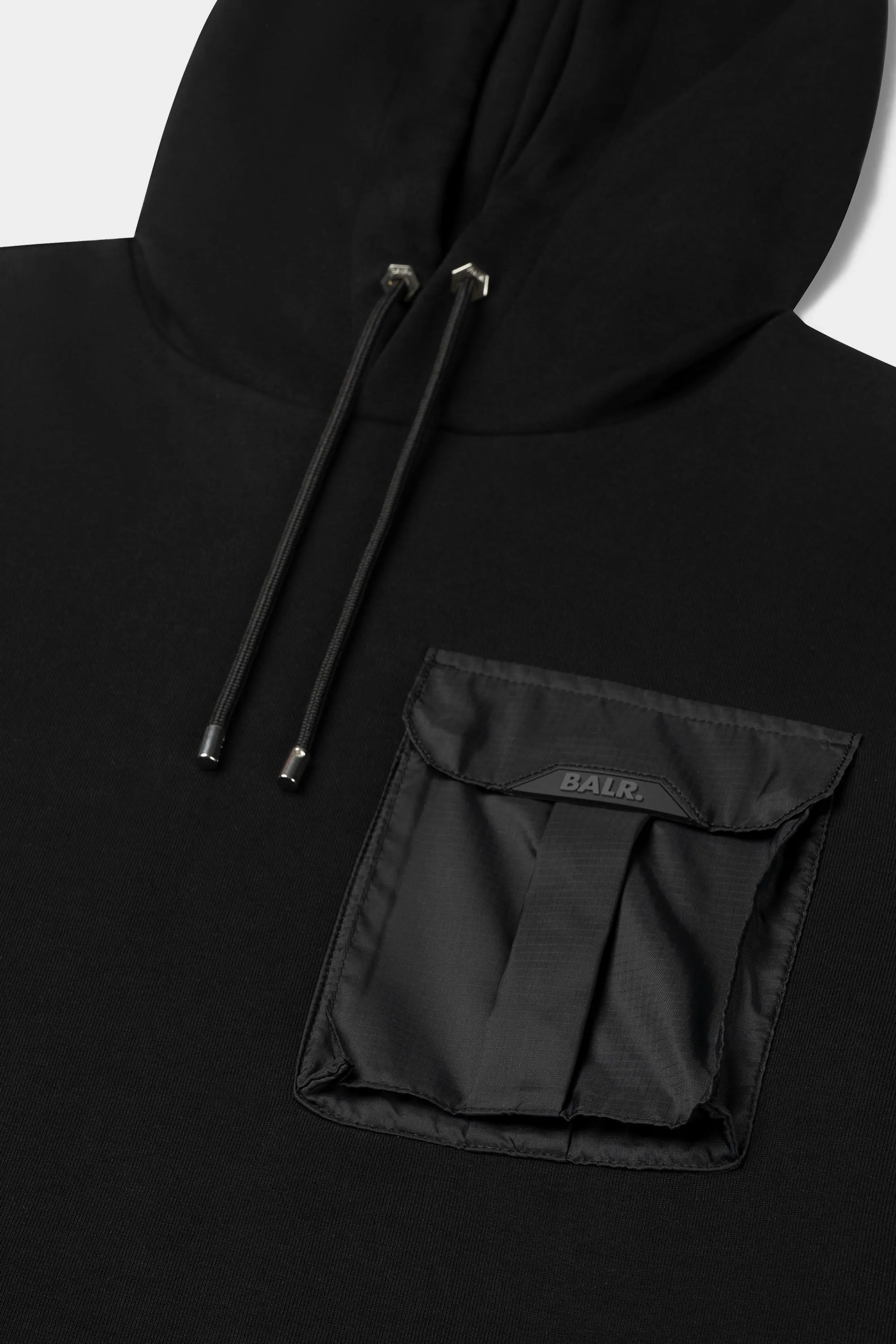 Q-Cargo Regular Fit Hoodie Jet Black