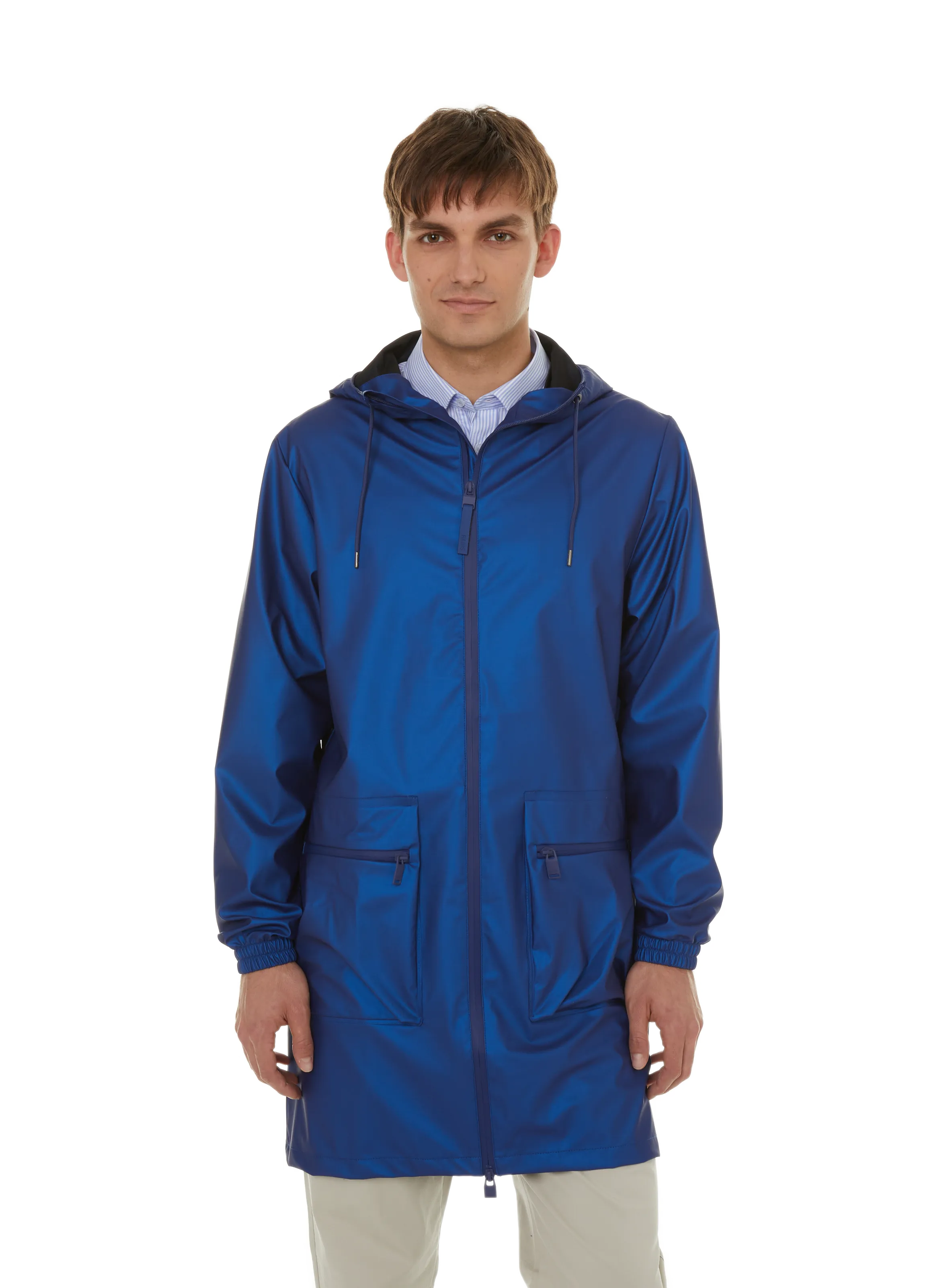 RAINS  Shiny waterproof jacket - Blue