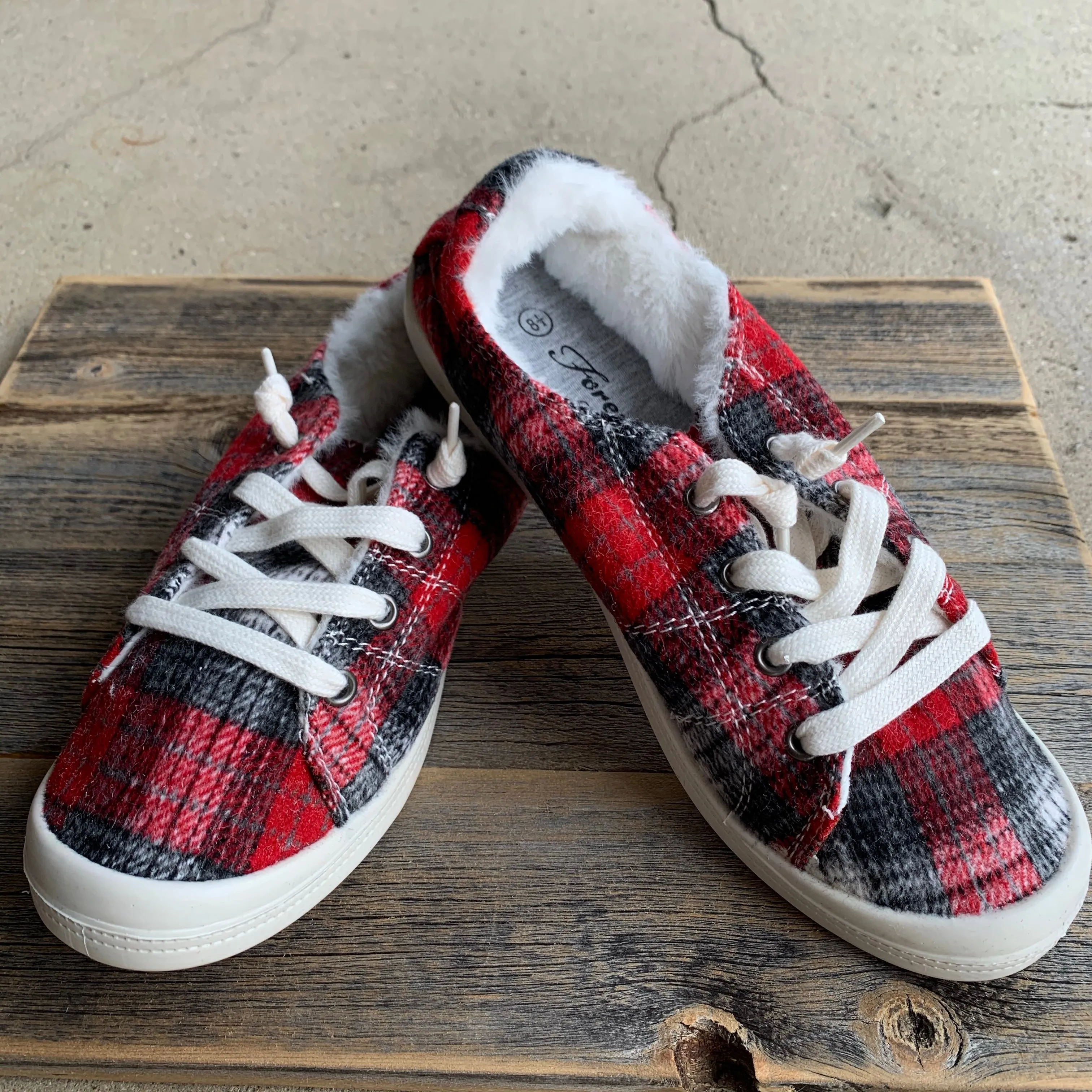 Red Plaid Sneaker