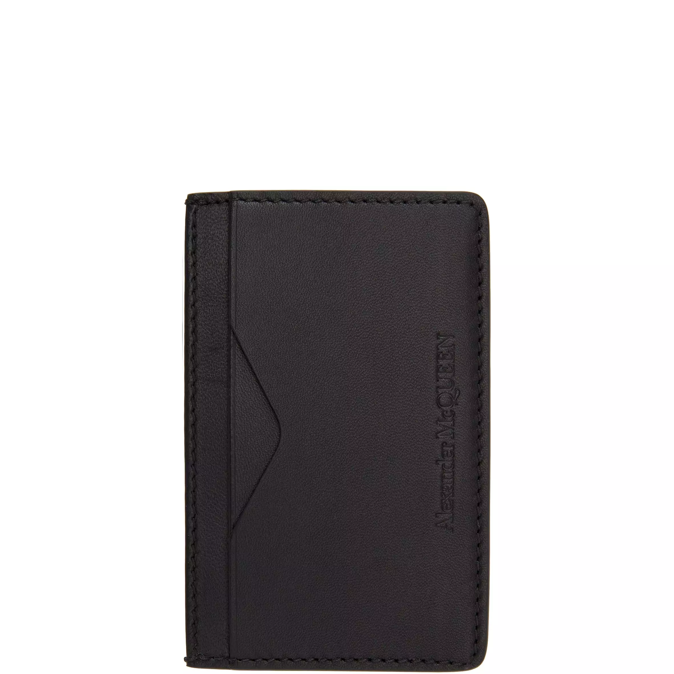 Rib Cage Flat Card Holder, Black