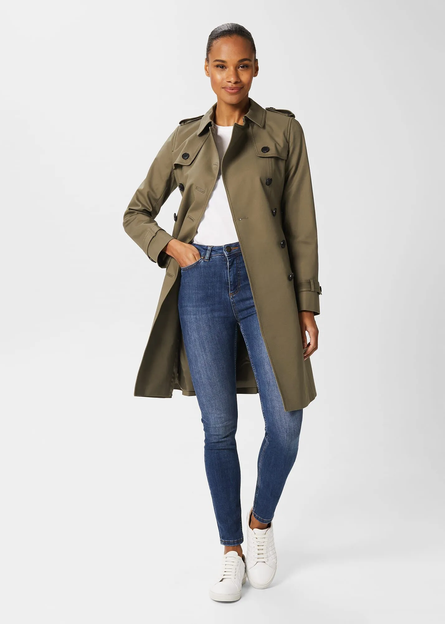 Saskia Water Resistant Trench Coat 