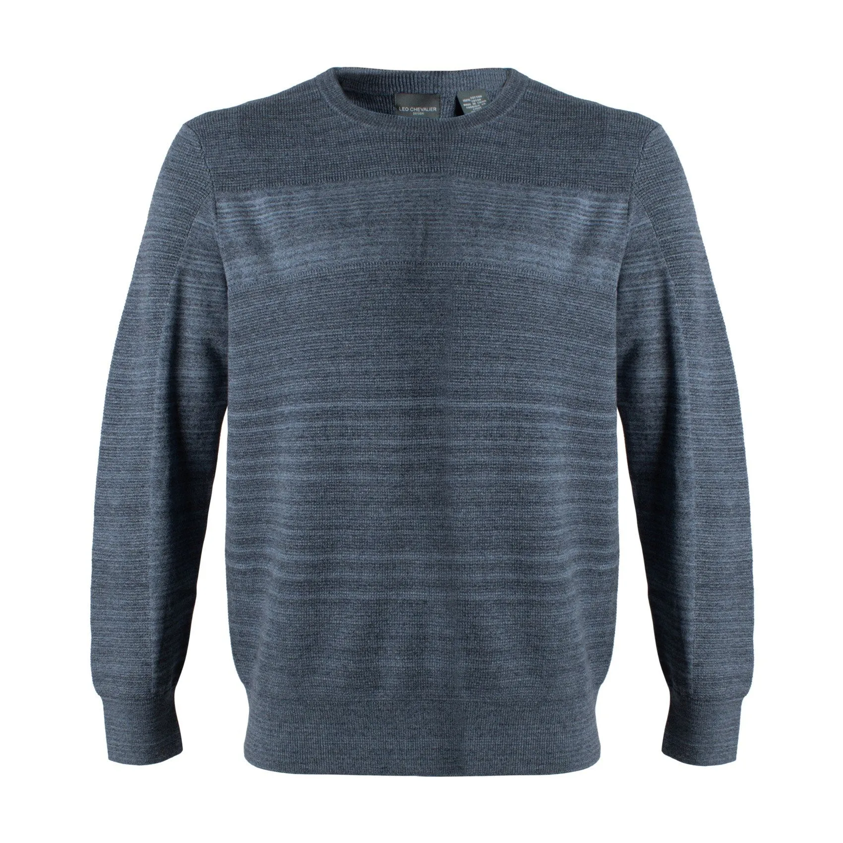 Space Dyed Cotton Crew Neck Sweater in Blue (Size Medium) by Leo Chevalier