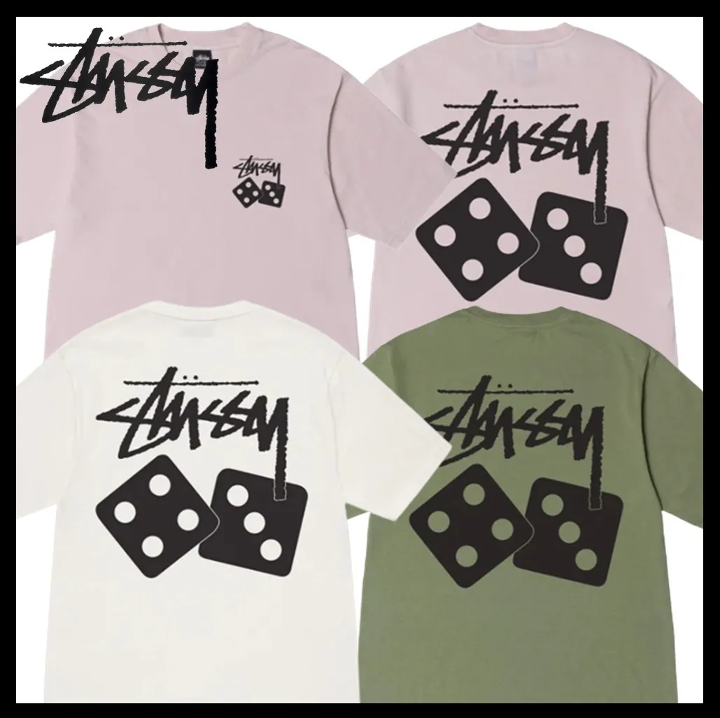 STUSSY  |Unisex Street Style Logo Skater Style T-Shirts