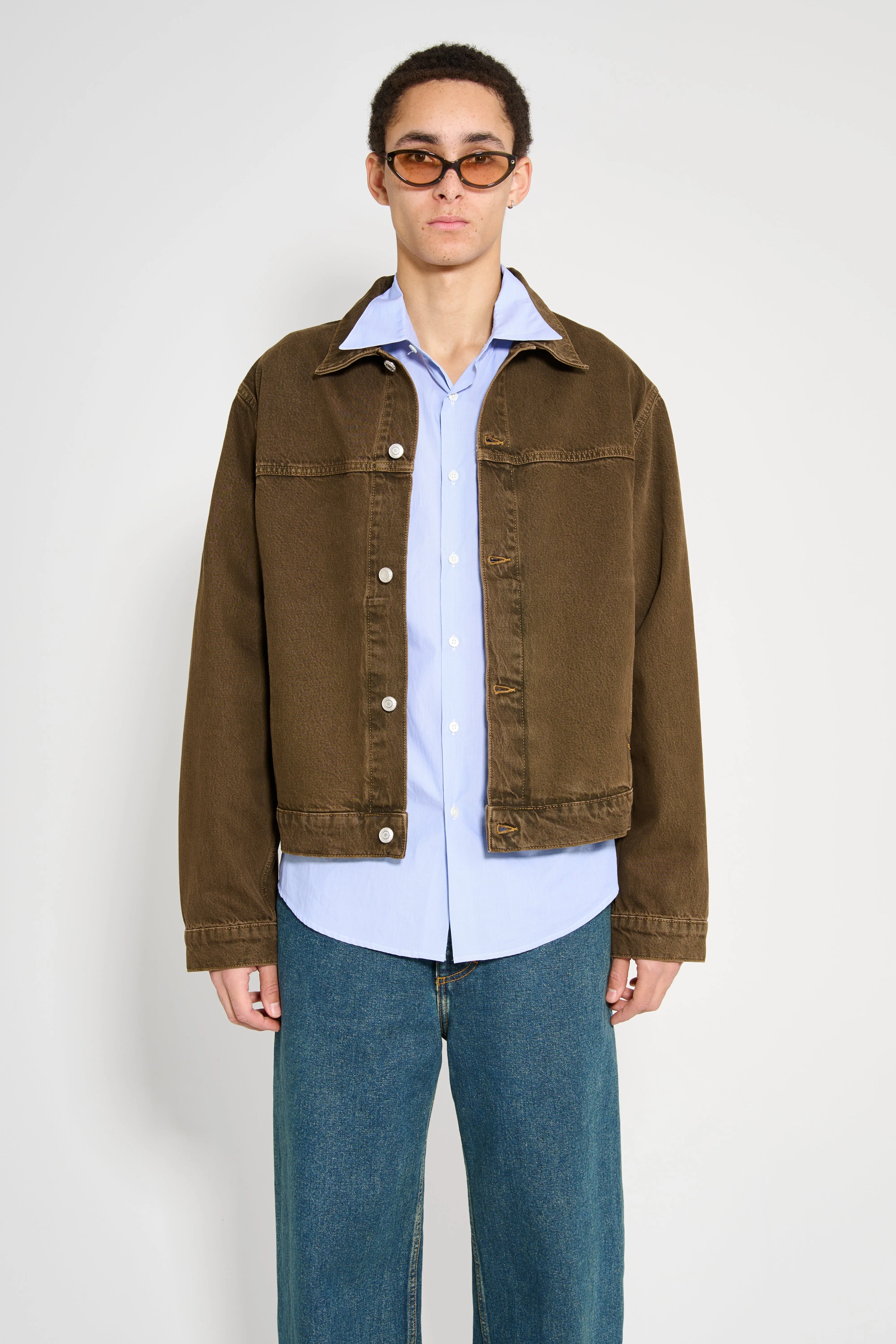 Stüssy Trucker Denim Jacket Mushroom