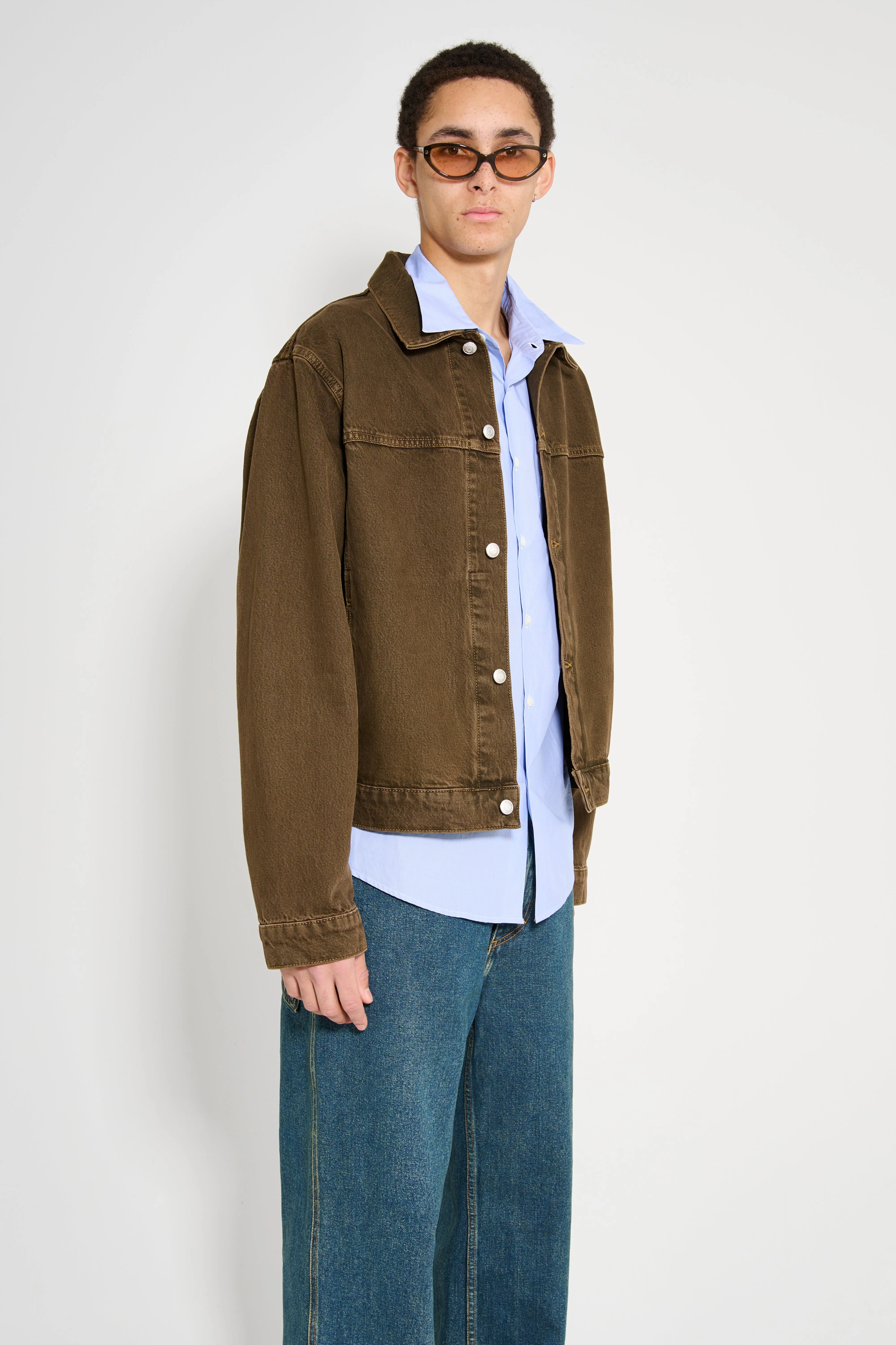 Stüssy Trucker Denim Jacket Mushroom