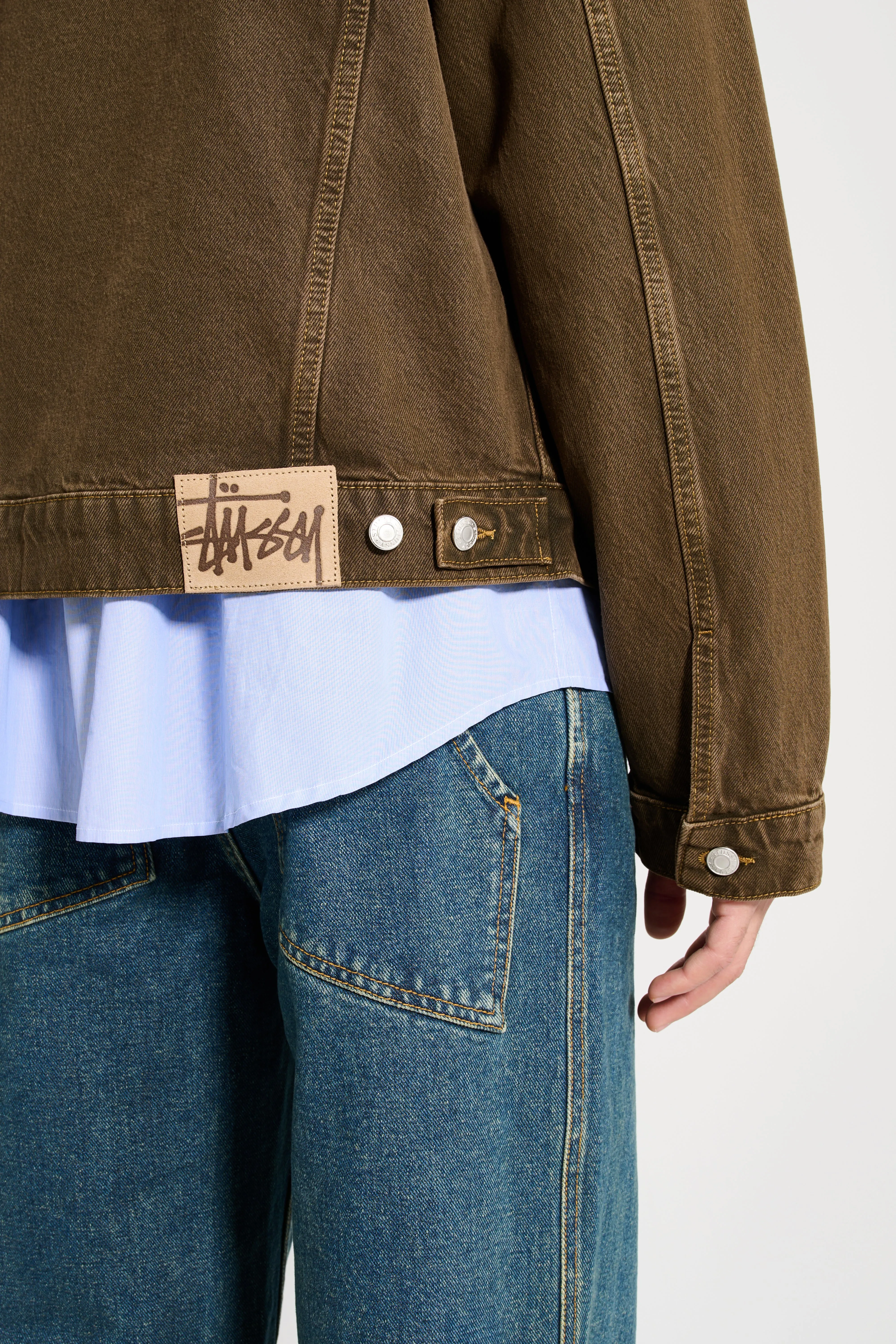 Stüssy Trucker Denim Jacket Mushroom